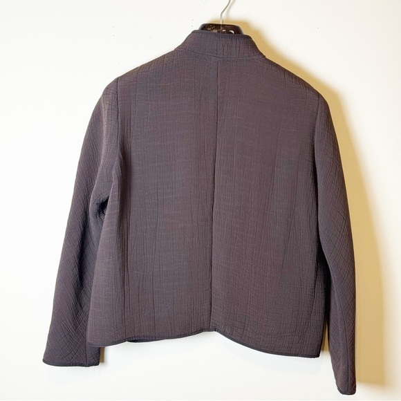 EILEEN FISHER Smooth Silk Blend Quilted Jacket Small Petite - Picture 3 of 9